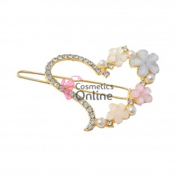 Agrafa pentru par metalica AGF032GG - Aurie model Inima